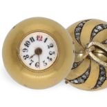 Pendant watch: "Boule de Geneve" in very rare quality with diamond setting, 1860