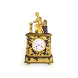 Table clock: important bronze clock of outstanding quality, Courvoisier a Paris around 1800-1820