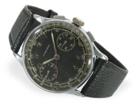 Armbanduhr: militärischer Junghans Chronograph in Stahl, ca. 1940er-Jahre: Ca. Ø36mm, Gehäuse