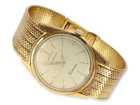 Armbanduhr: sehr seltenes, hochwertiges goldenes Eterna Chronometer "Eterna-Matic Centenaire",