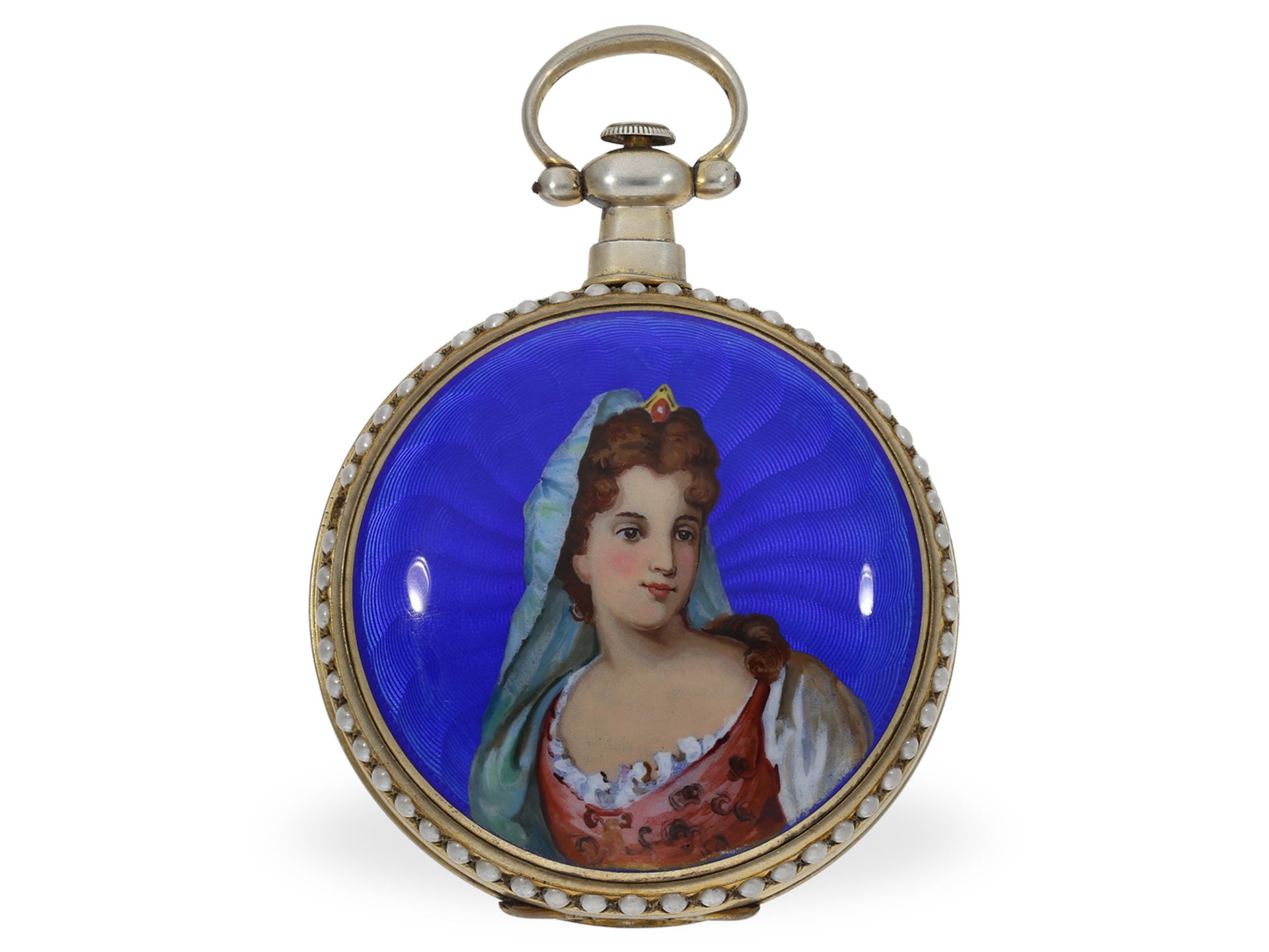 Pocket watch: 2 large enamel watches for the Chinese market, Leo Juvet, ca. 1880 - Image 2 of 13