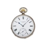 Pocket watch: early, interesting Patek Philippe pocket watch with very early crown winding, speciall
