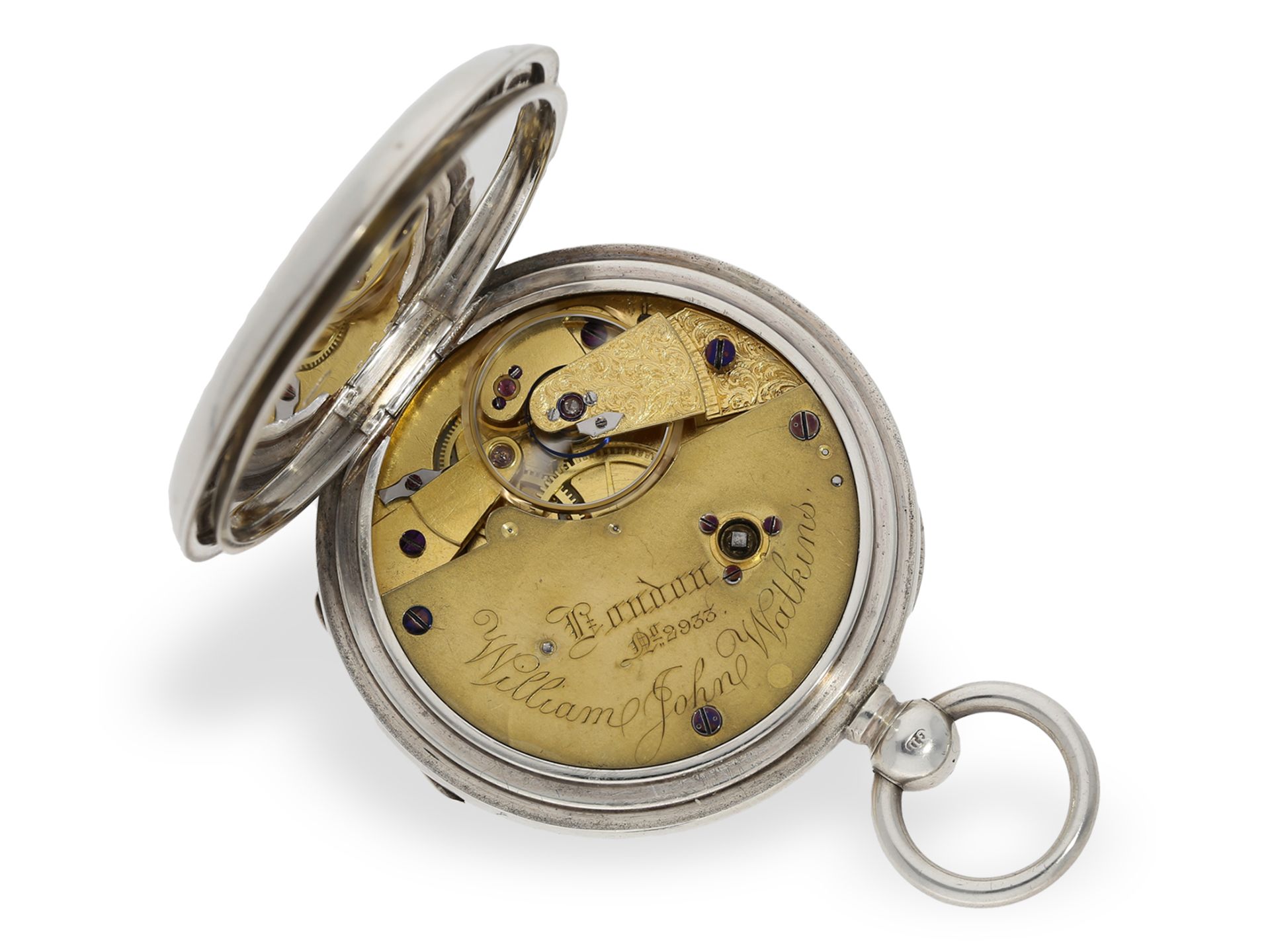 Taschenuhr: feines englisches Federchronometer, William John Watkins London 1899: Ca. Ø 51mm, ca. - Bild 2 aus 5