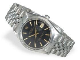 Armbanduhr: Rolex Oyster Date Chronometer mit schwarzem Zifferblatt, Referenz 15000, ca. 1982: Ca. Ø