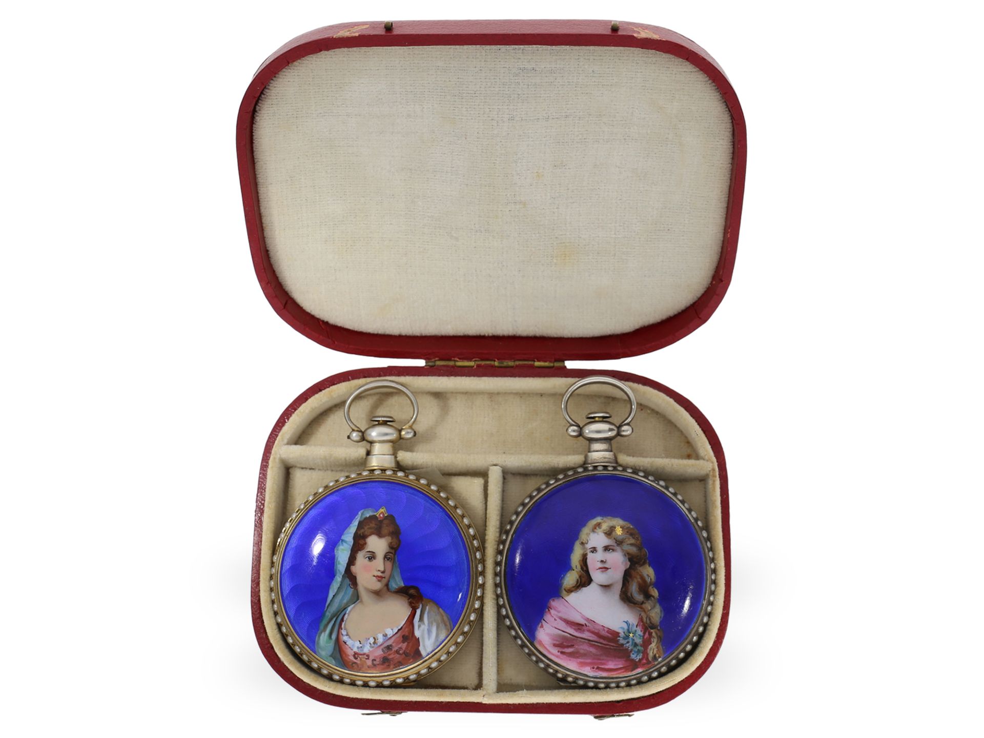Pocket watch: 2 large enamel watches for the Chinese market, Leo Juvet, ca. 1880 - Image 12 of 13
