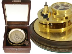 Bedeutendes Marinechronometer, Paul Ditisheim No.140, ca. 1920: Ca. 18,5 × 18,5 × 13 cm, originale
