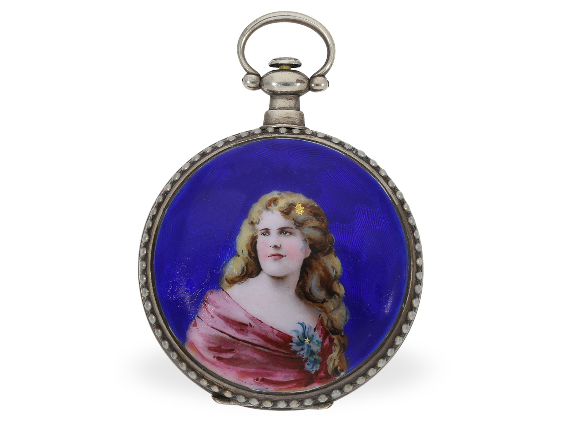 Pocket watch: 2 large enamel watches for the Chinese market, Leo Juvet, ca. 1880 - Image 7 of 13