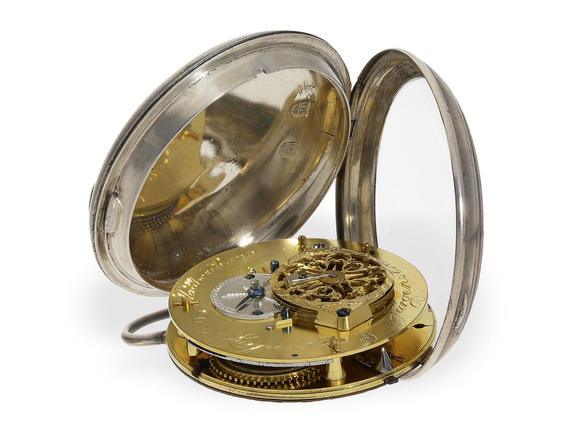 Pocket watch: very early large watch of the Jürgensen Dynasty, L & J Kjöbenhavn No.1761, ca. 1794 - Image 3 of 4