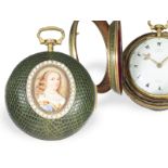 Coach clock: museum coach clock with self strike, Markwick Markham around 1790
