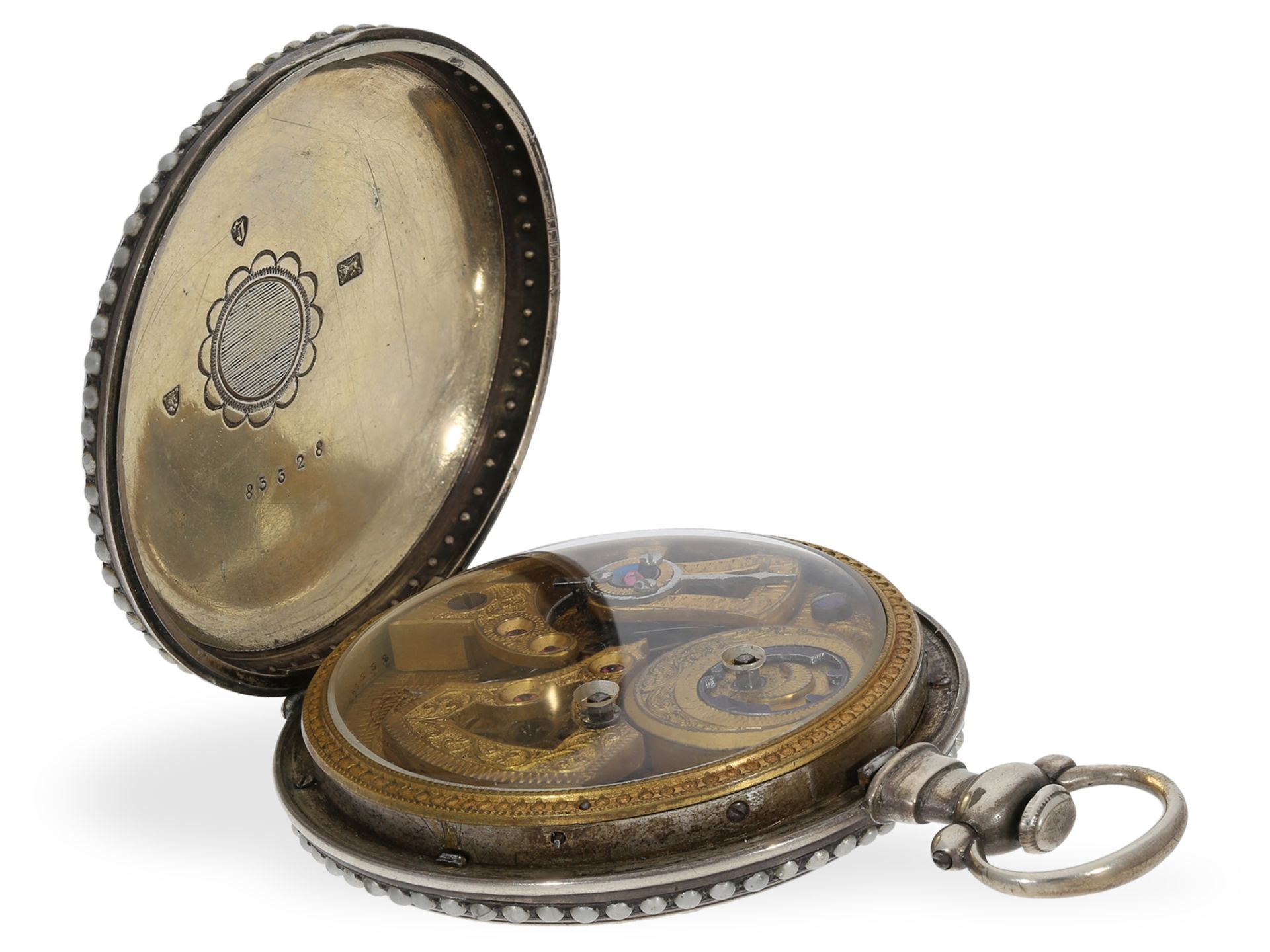 Pocket watch: 2 large enamel watches for the Chinese market, Leo Juvet, ca. 1880 - Image 9 of 13