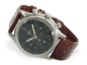 Armbanduhr: großer, seltener Heuer Pre-Carrera Chronograph mit Tropical-Dial, ca. 1950: Ca. Ø38mm,