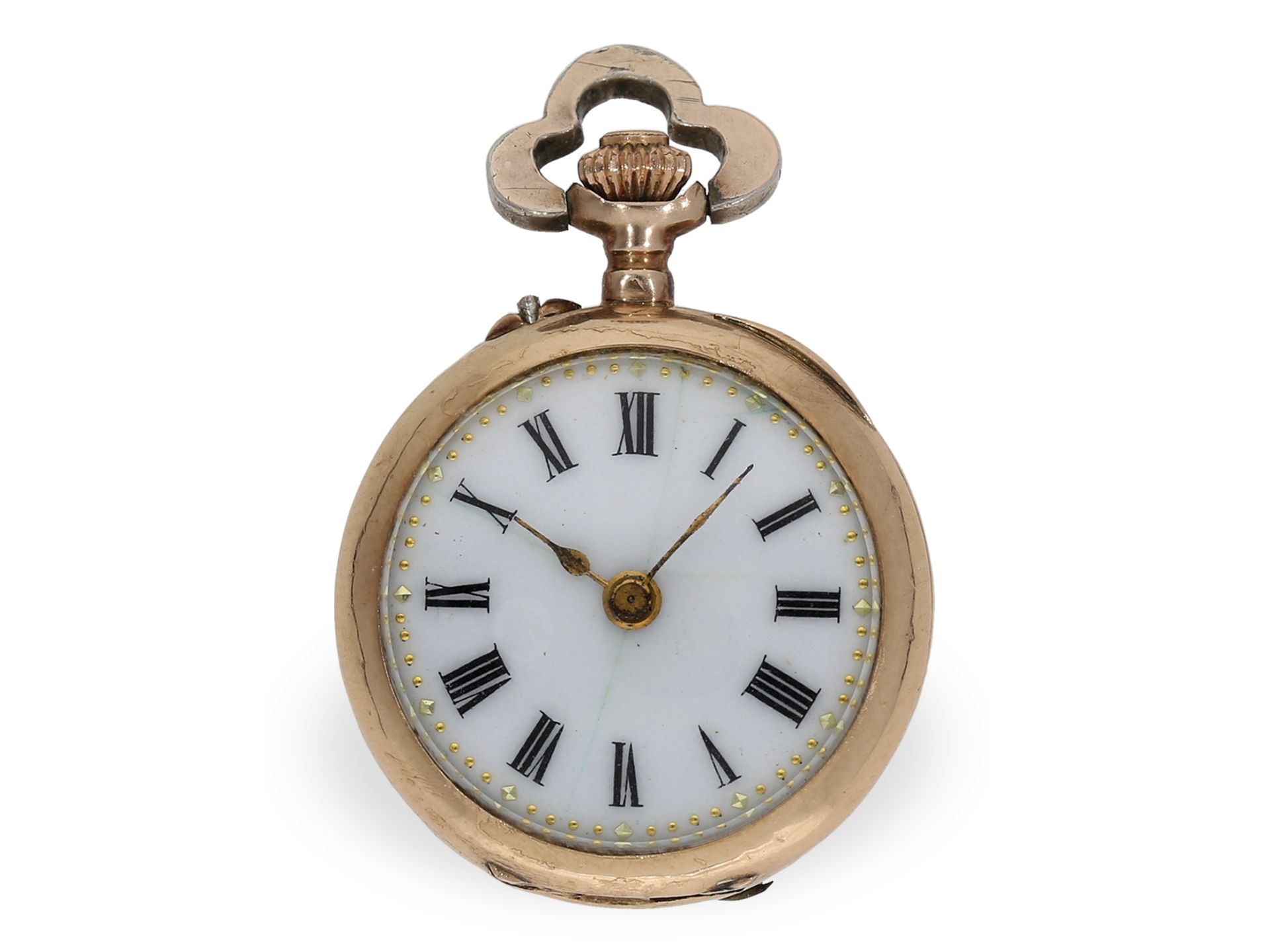 Pocket watch: rarity, miniature ladies' watch with high-quality stone setting, Lattes/ Le Coultre ar - Image 2 of 6
