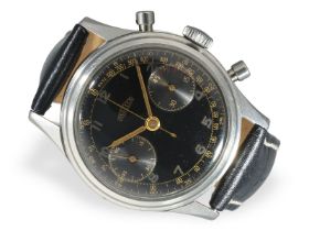 Armbanduhr: sehr seltener Angelus Flieger-Chronograph des ungarischen Militärs, ca. 1950: Ca. Ø