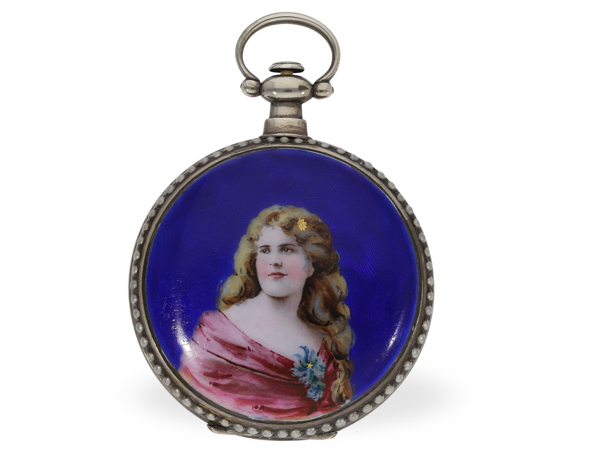 Pocket watch: 2 large enamel watches for the Chinese market, Leo Juvet, ca. 1880 - Image 6 of 13