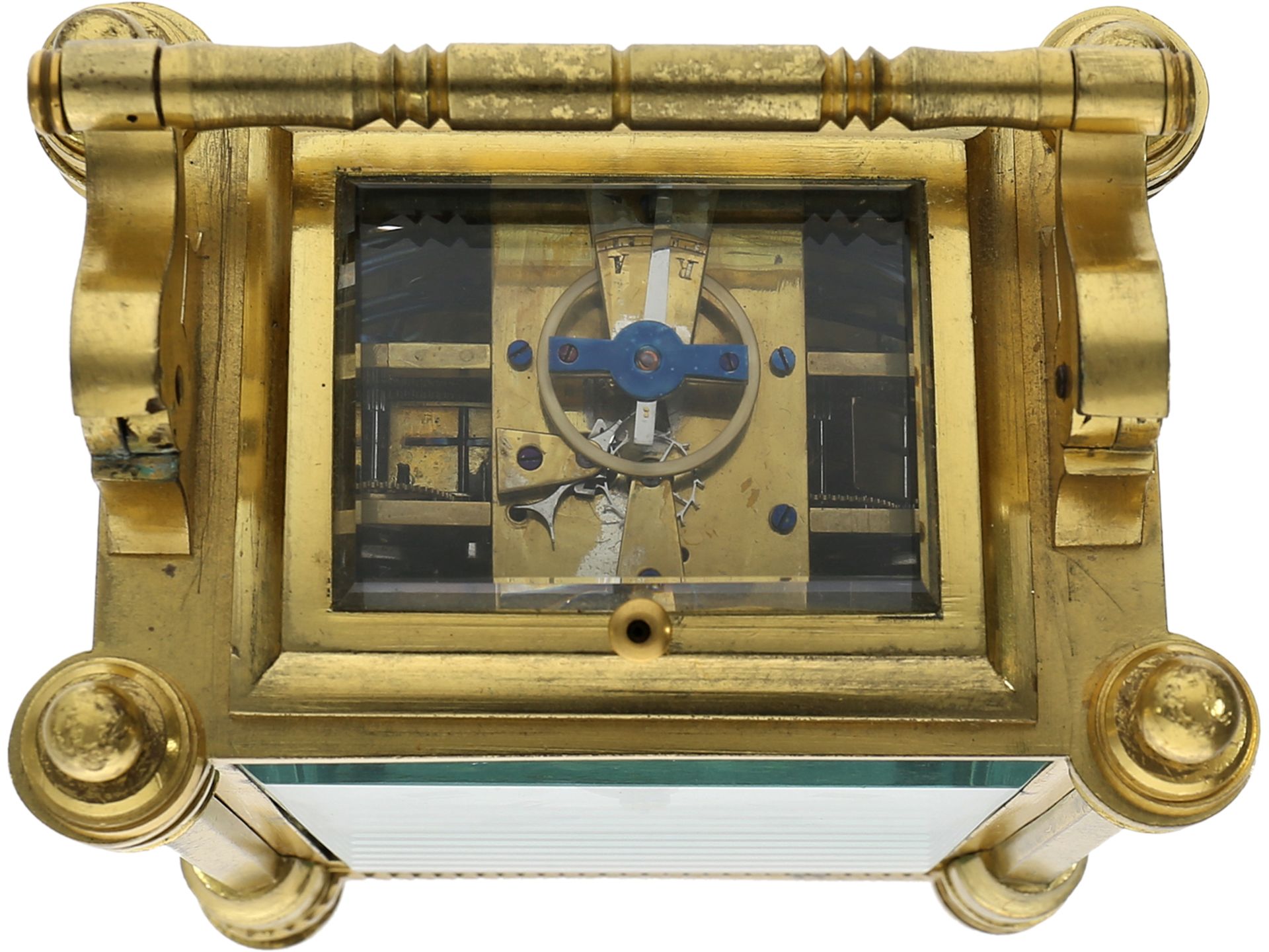 Travel clock: highly complicated, technically interesting travel clock with 4 complications, 19th ce - Image 6 of 6