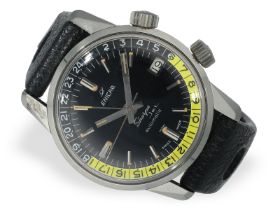 Armbanduhr: seltene vintage Enicar Sherpa Jet 600GMT Ref. 148-35-02, ca. 1969: Ca. Ø 36,5 mm,