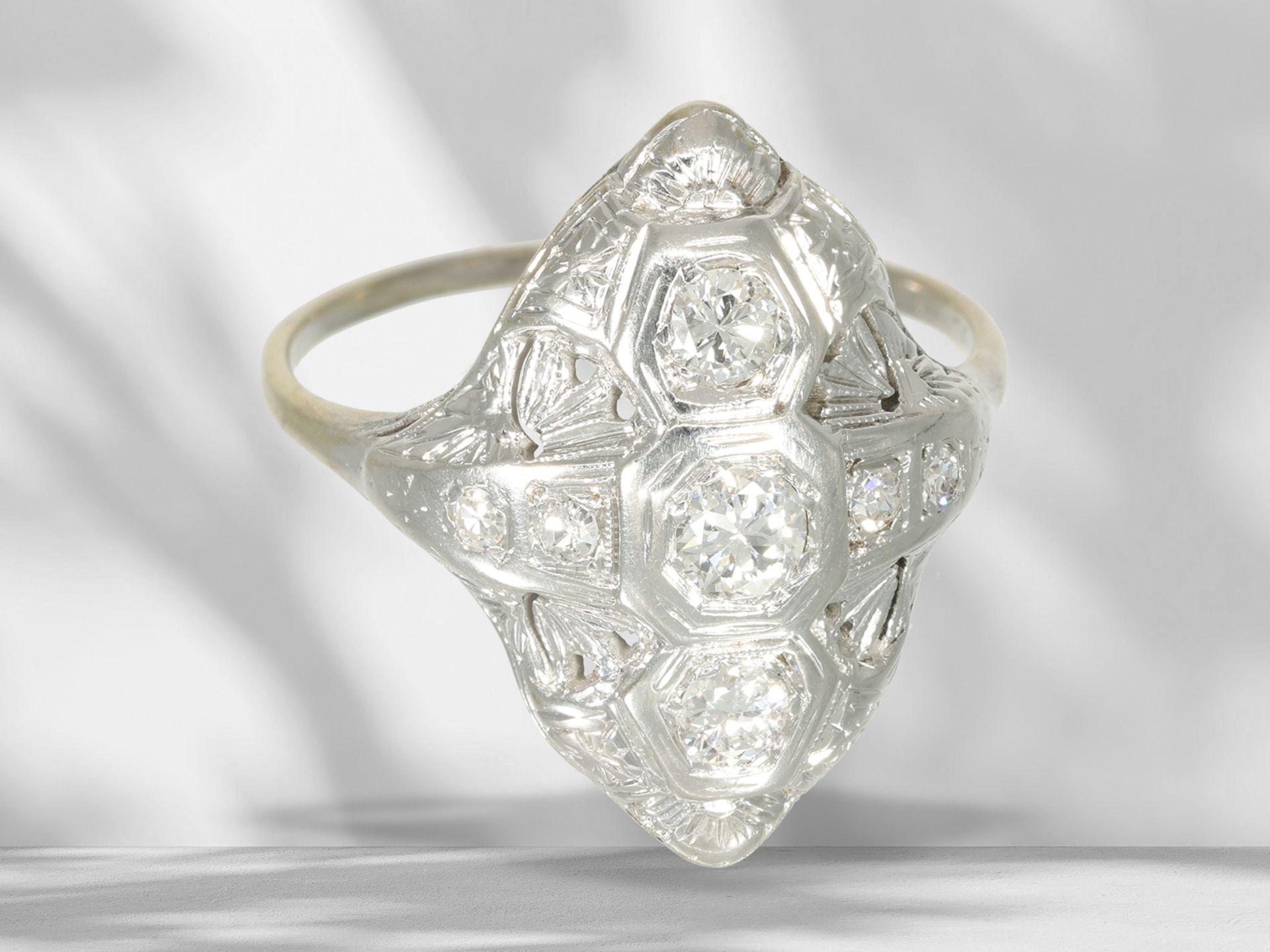 Ring: old/antique brilliant-cut diamond/diamond goldsmith ring - Image 4 of 5