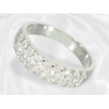 Modern 14K white gold brilliant-cut diamond ring, approx. 1ct brilliant-cut diamonds