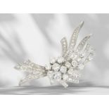 Necklace/choker/brooch: vintage choker with brilliant-cut diamond/diamond bow brooch, approx. 3.6ct,