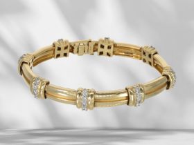 Sehr hochwertiges und massives Tiffany & Co. Armband mit Brillanten, ca. 1,6ct, 18K Gold/Platin