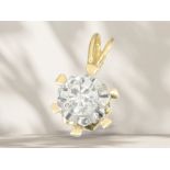 Pendant: gold solitaire brilliant-cut diamond pendant, brilliant-cut diamond of approx. 0.48ct
