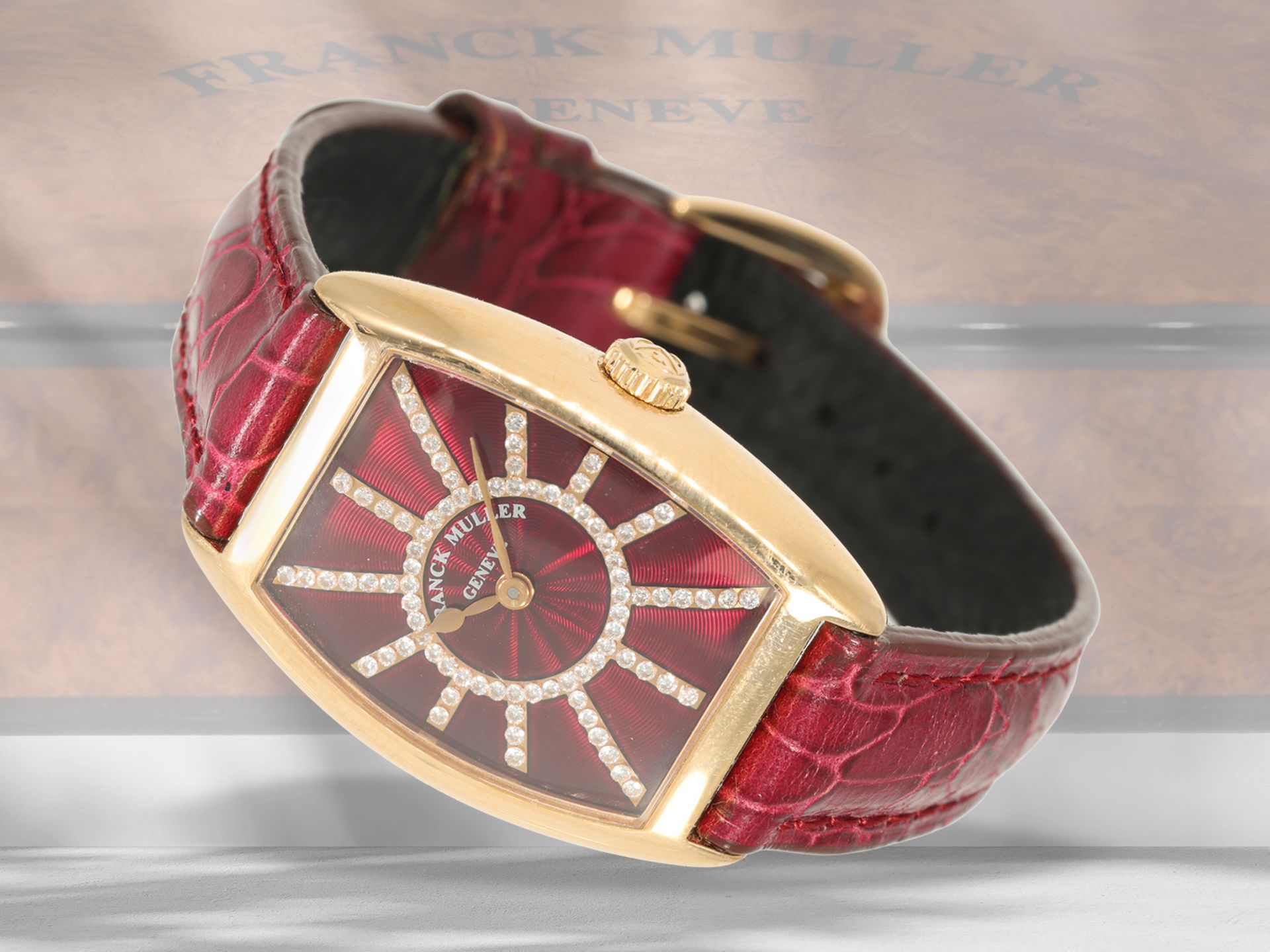 Wristwatch: luxurious, very high quality 18K ladies' watch Franck Muller Geneve, Cintrée Curvex Ref: