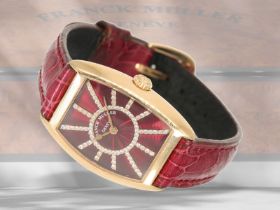 Armbanduhr: Luxuriöse, sehr hochwertige 18K Damenuhr Franck Muller Geneve, Cintrée Curvex Ref: 1751