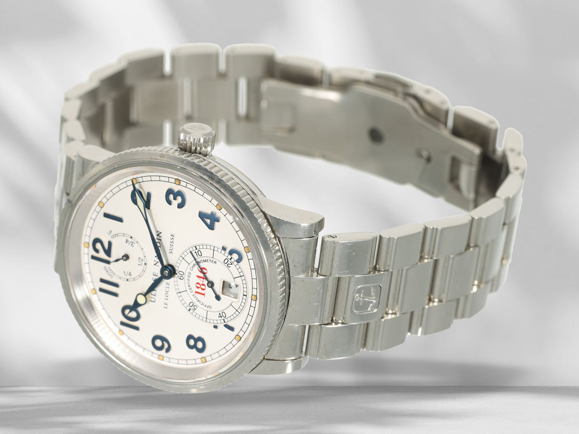 Wristwatch: Ulysse Nardin marine chronometer "1846" with original box and warranty card/accompanying - Image 5 of 9