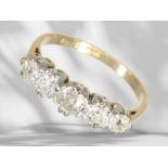 Ring: feiner antiker Diamant-Goldschmiedering, ca. 0,9ct