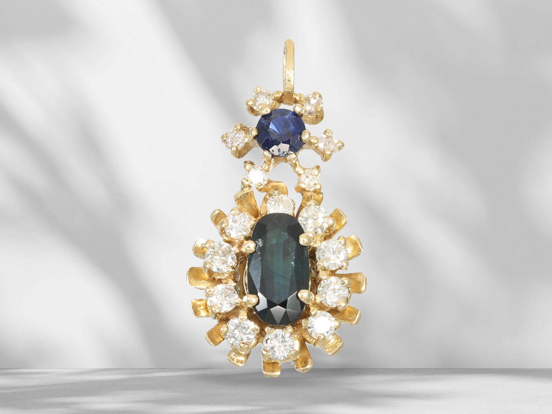 Pendant: sapphire/brilliant-cut diamond goldsmith pendant approx. 1.96ct - Image 3 of 3