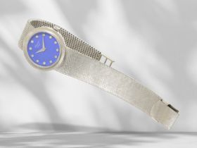 Armbanduhr: feine, weißgoldene vintage Damenuhr von Chopard, Handaufzug, 18K Weißgold