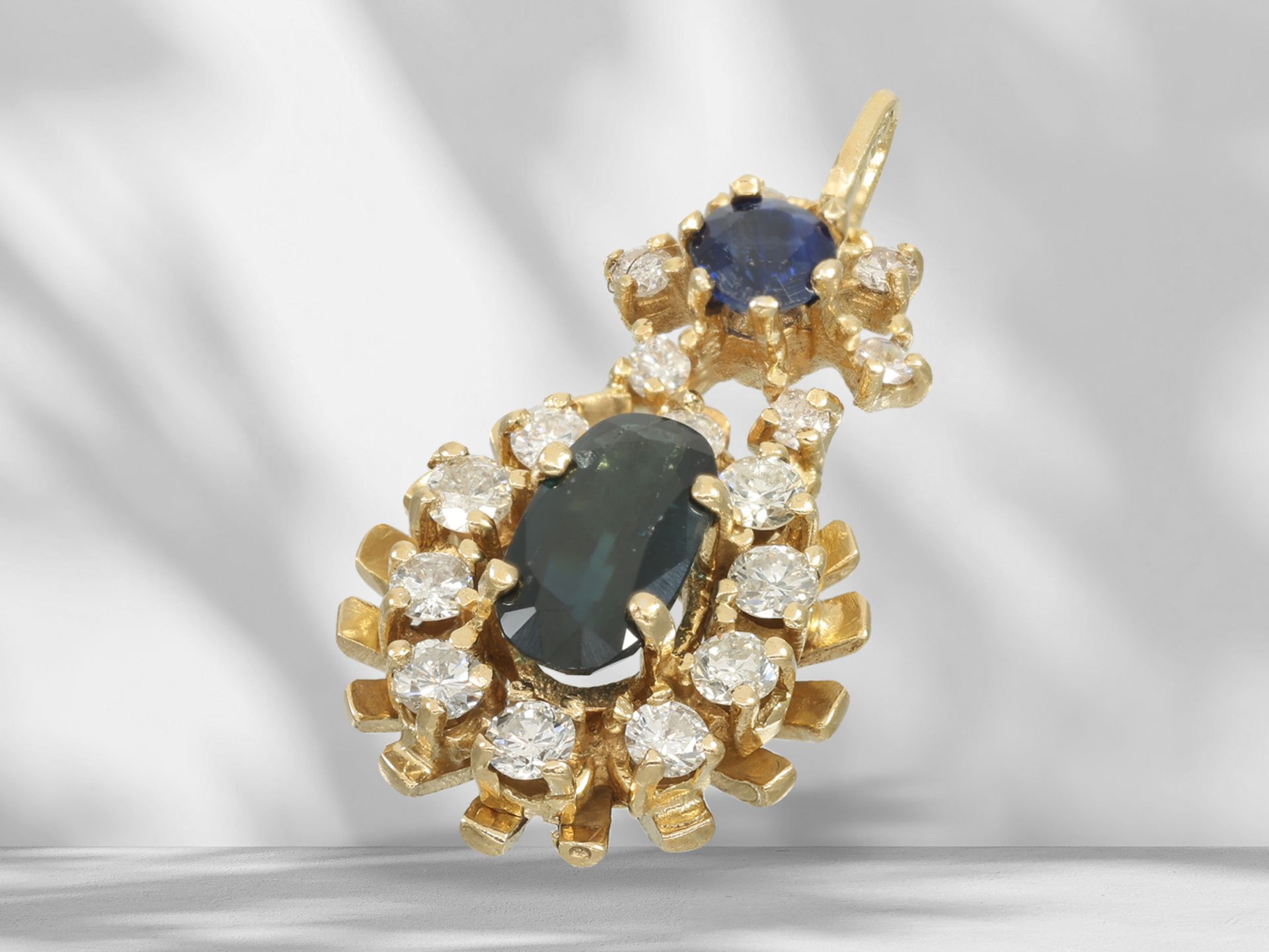 Pendant: sapphire/brilliant-cut diamond goldsmith pendant approx. 1.96ct - Image 2 of 3