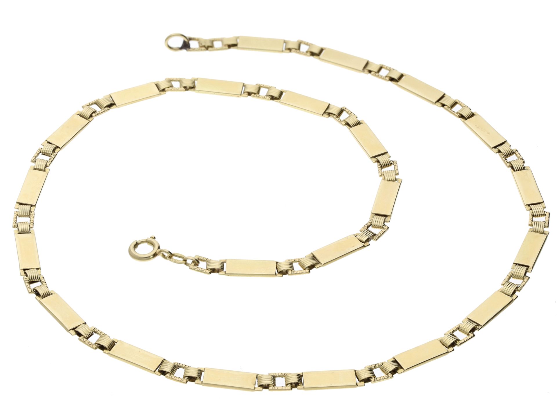Kette/Collier: interessante Goldkette aus 14K Gelbgold