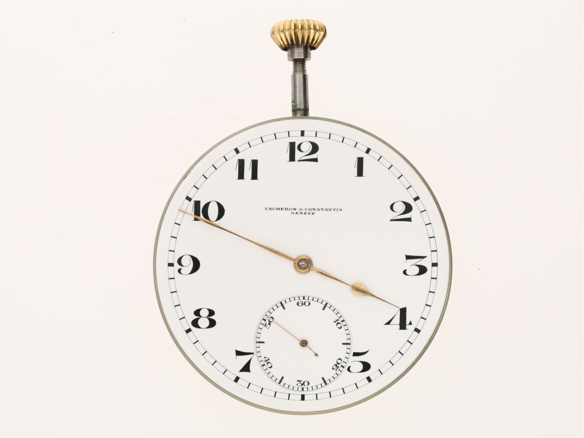 Taschenuhr: Vacheron & Constantin Chronometerwerk mit Zifferblatt