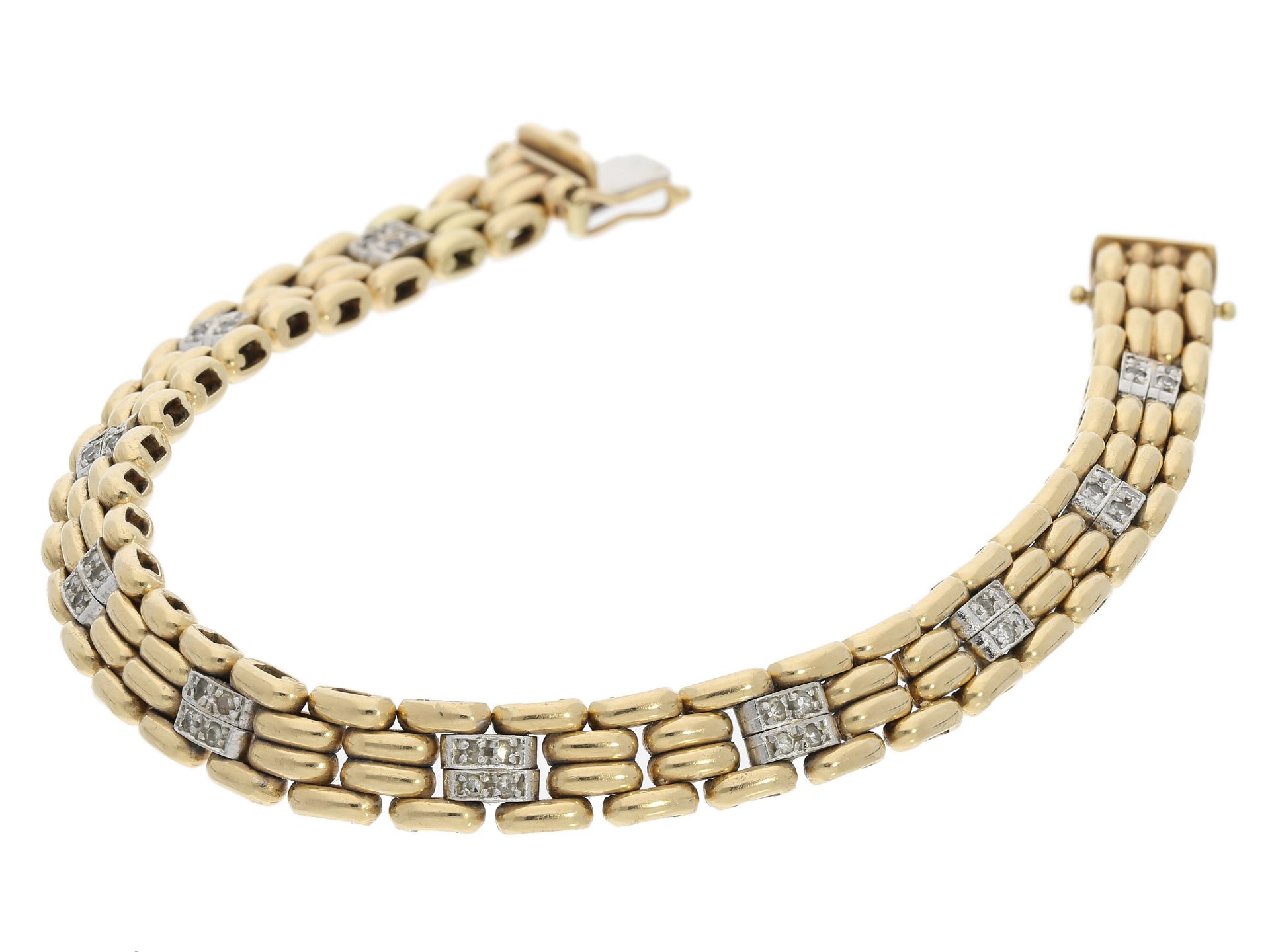 Armband: Goldschmiedearmband mit Diamanten