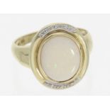 Ring: vintage Opal-Diamant-Goldring