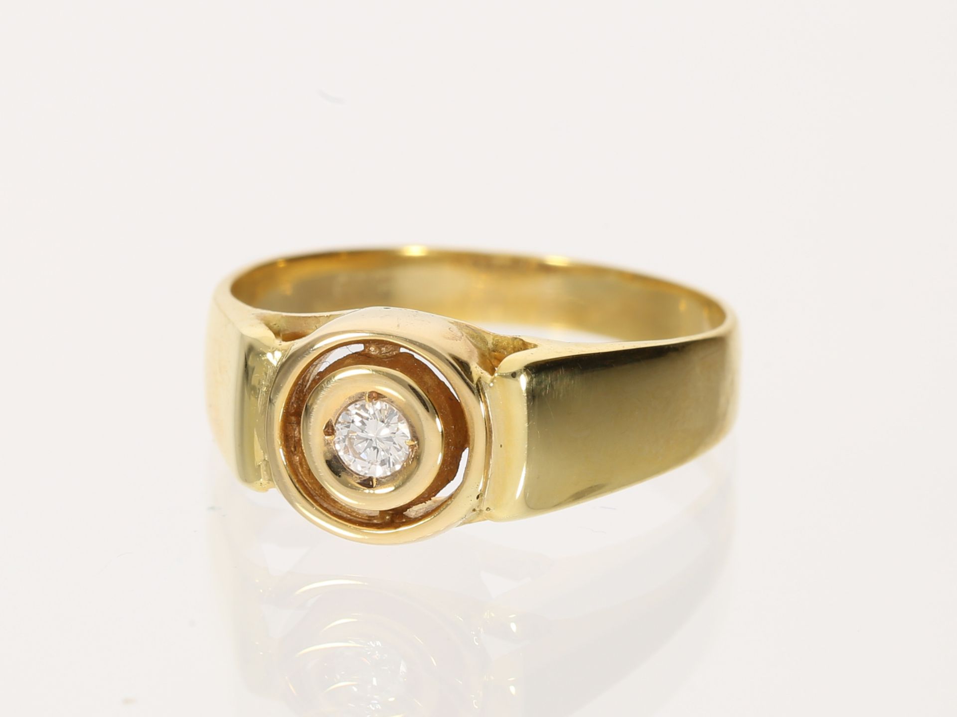 Ring: vintage Solitär-Brillant-Goldschmiedering - Image 2 of 3