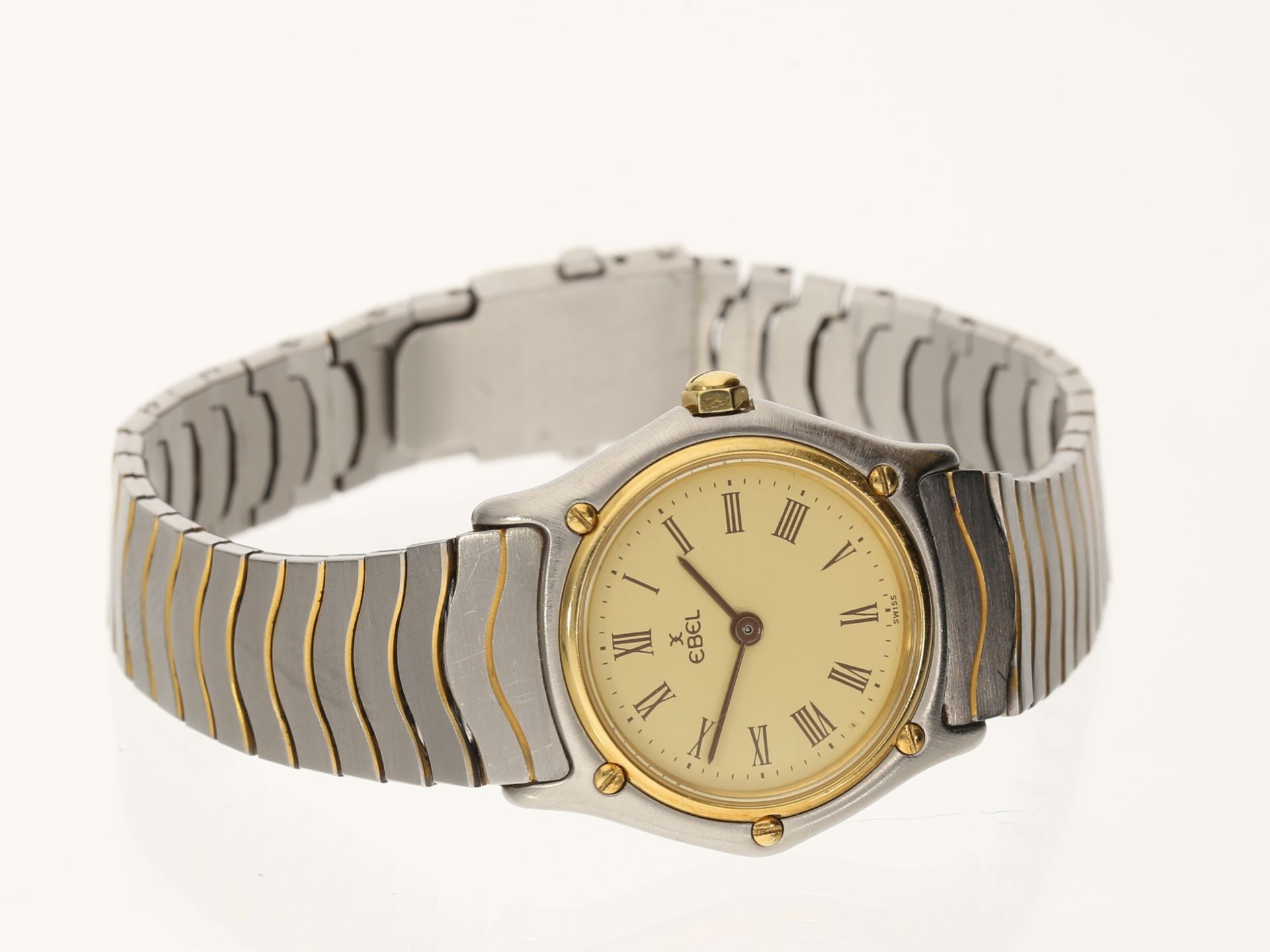 Armbanduhr: Damenuhr Ebel Wave in Edelstahl/Gold mit Serviceheft - Image 2 of 3