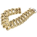 Breites und besonders schweres vintage Goldschmiede-Armband, 18K Gold