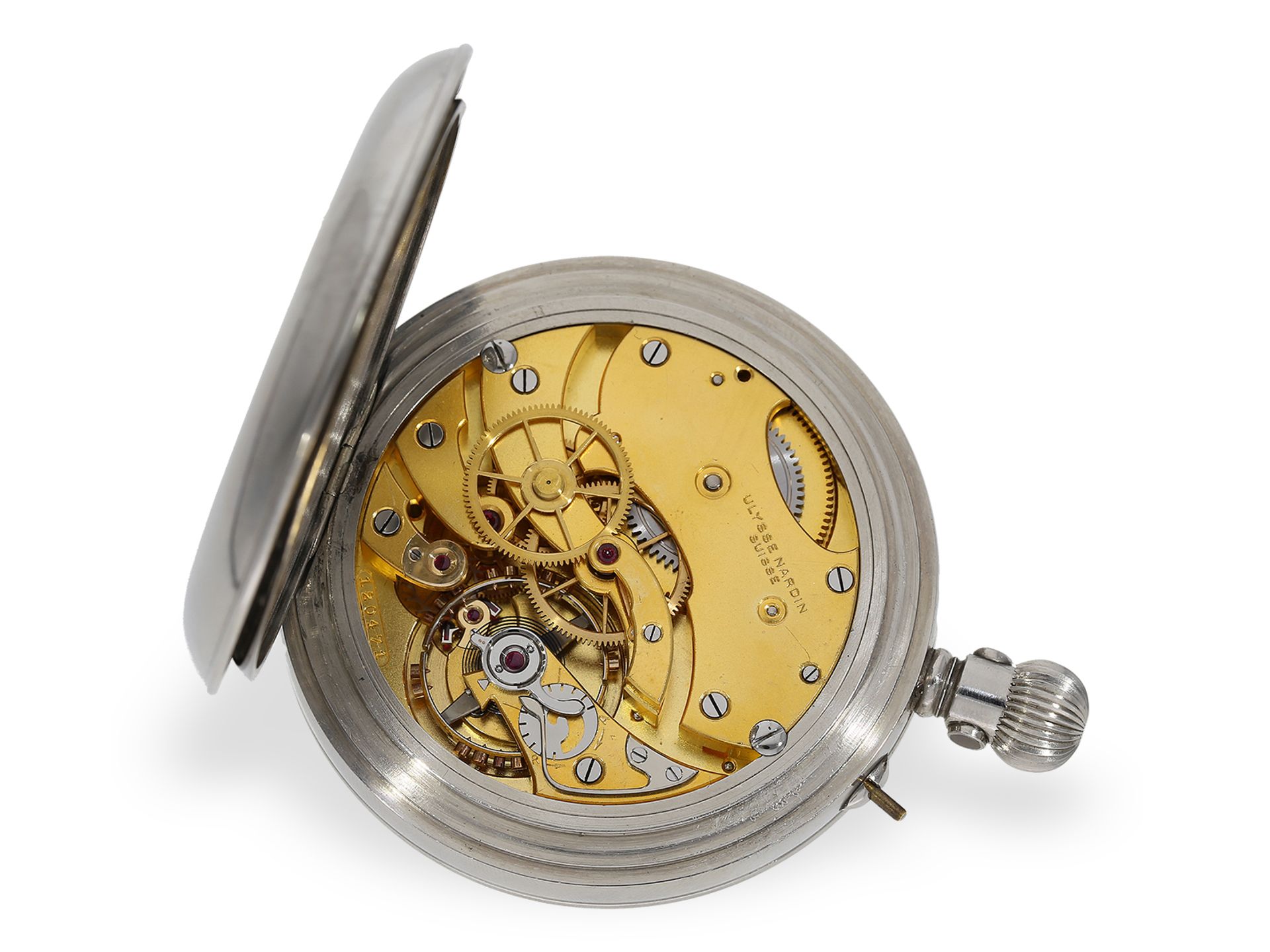 Hervorragend erhaltenes, nahezu neuwertiges Beobachtungschronometer, Ulysse Nardin für das englische - Bild 3 aus 7