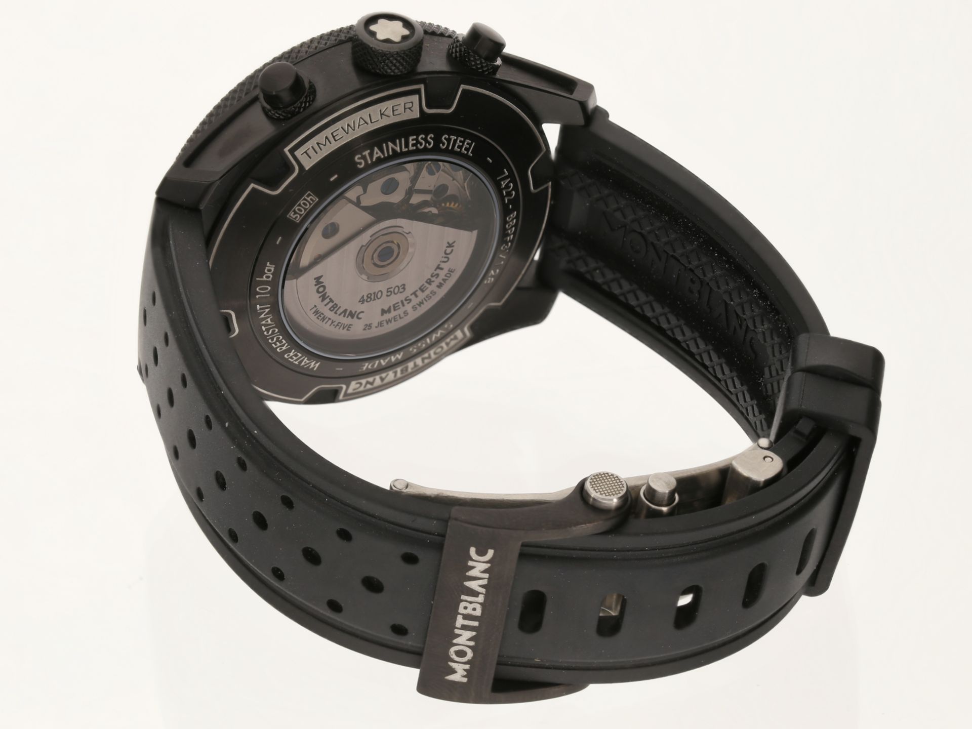 Armbanduhr: sportliche, neuwertige Herrenuhr, Montblanc "Time Walker" Chronograph UTC, Ref:116101 - Bild 4 aus 4