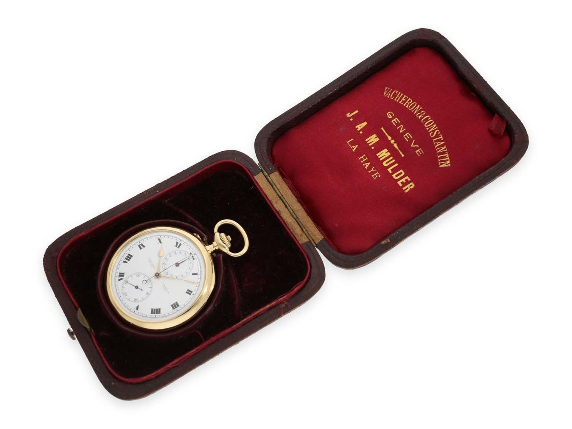 Taschenuhr: exquisites Vacheron & Constantin Ankerchronometer mit Chronograph und Register, nahezu n - Bild 10 aus 11