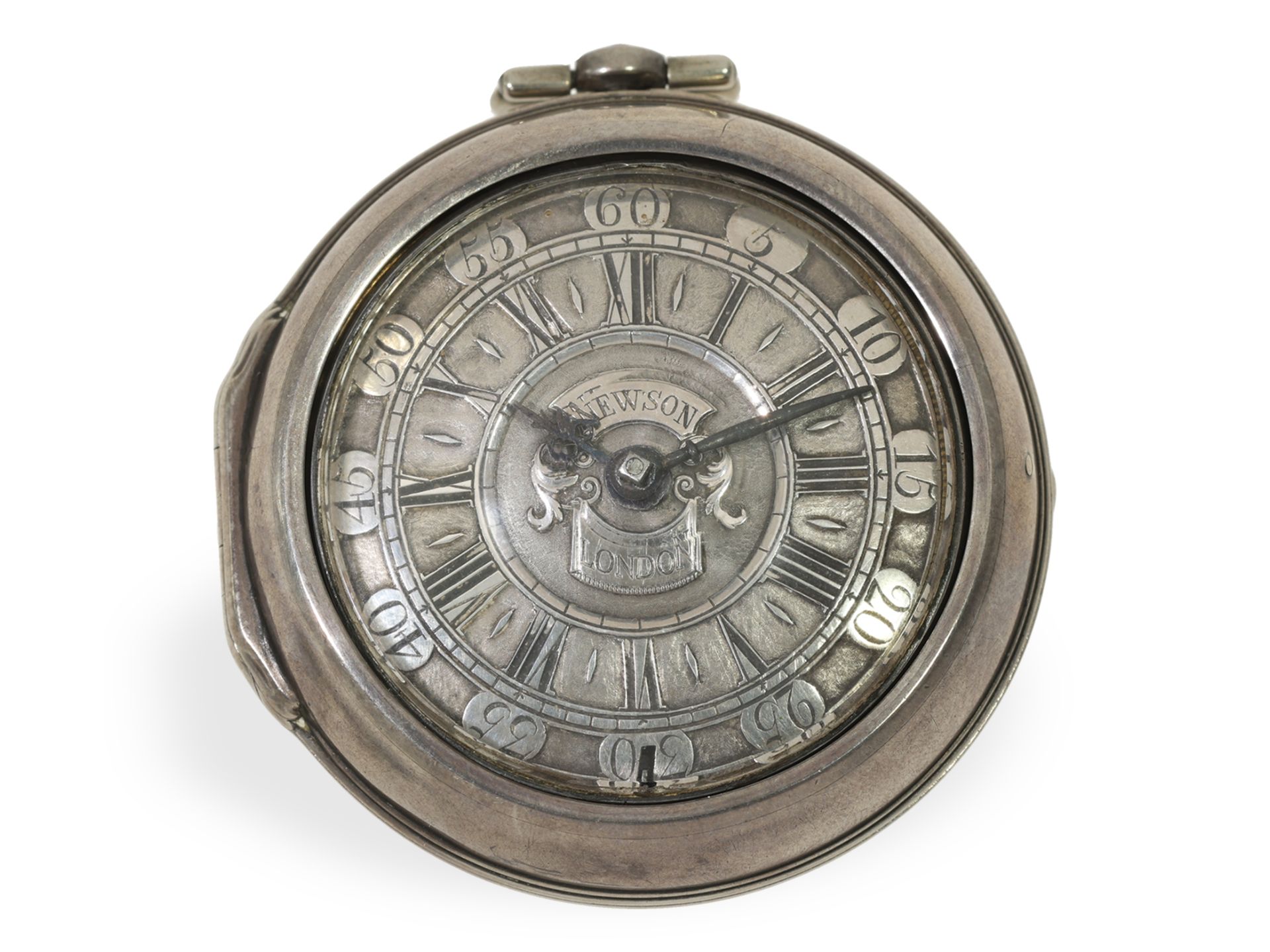 Pocket watch: very beautiful, early pair case verge watch from around 1740, John Newson London