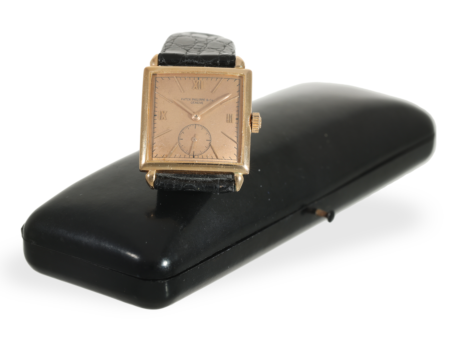 Wristwatch: early Patek Philippe men's watch "Pink", 1940s - Image 2 of 8