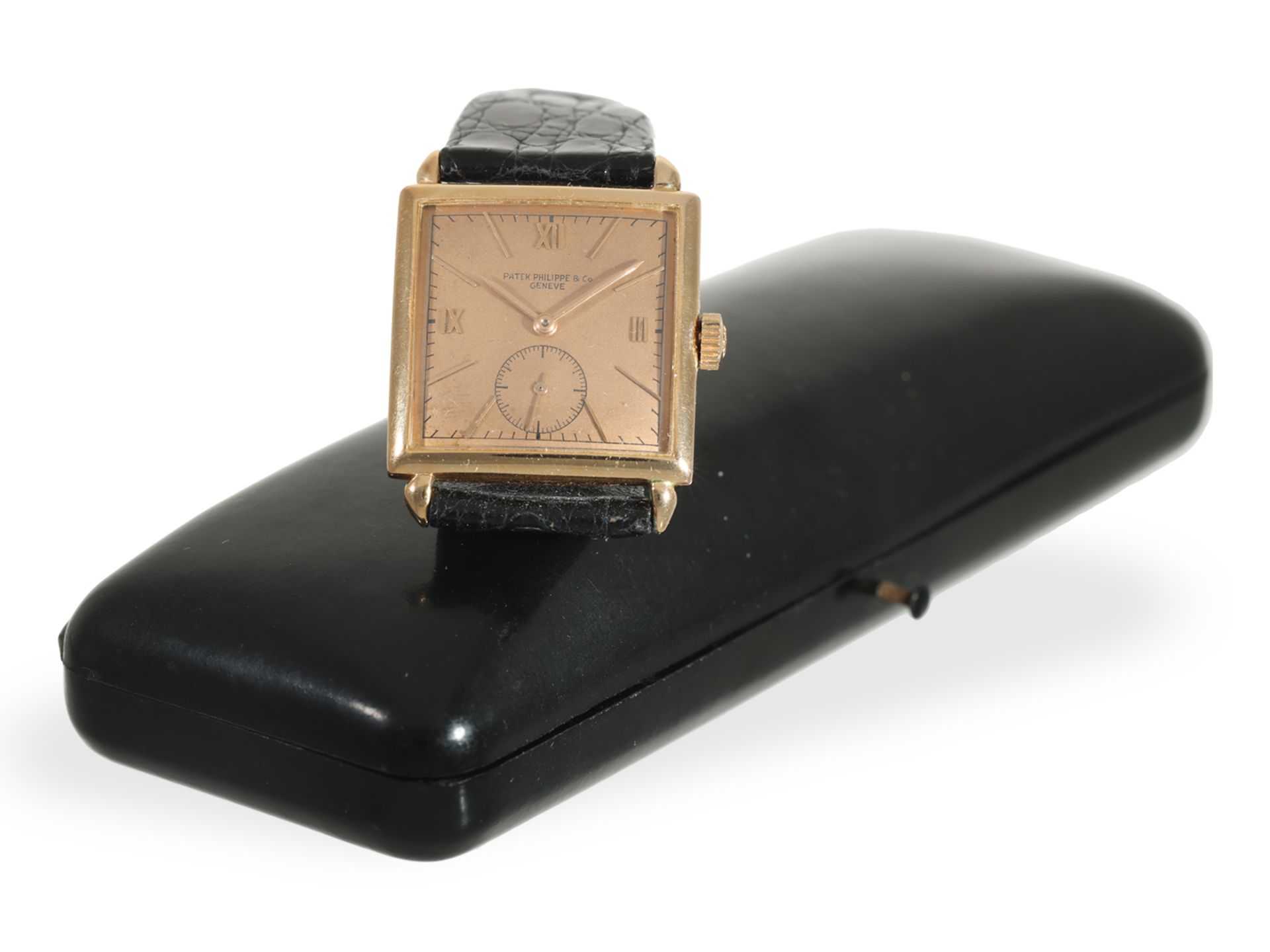 Armbanduhr: Frühe Patek Philippe Herrenuhr "Pink", 40er Jahre - Bild 2 aus 8
