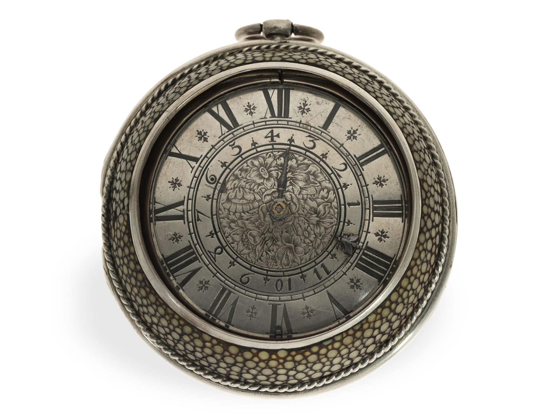 Pocket watch: early single-hand oignon with alarm, Jean Hubert Rouen, ca. 1680