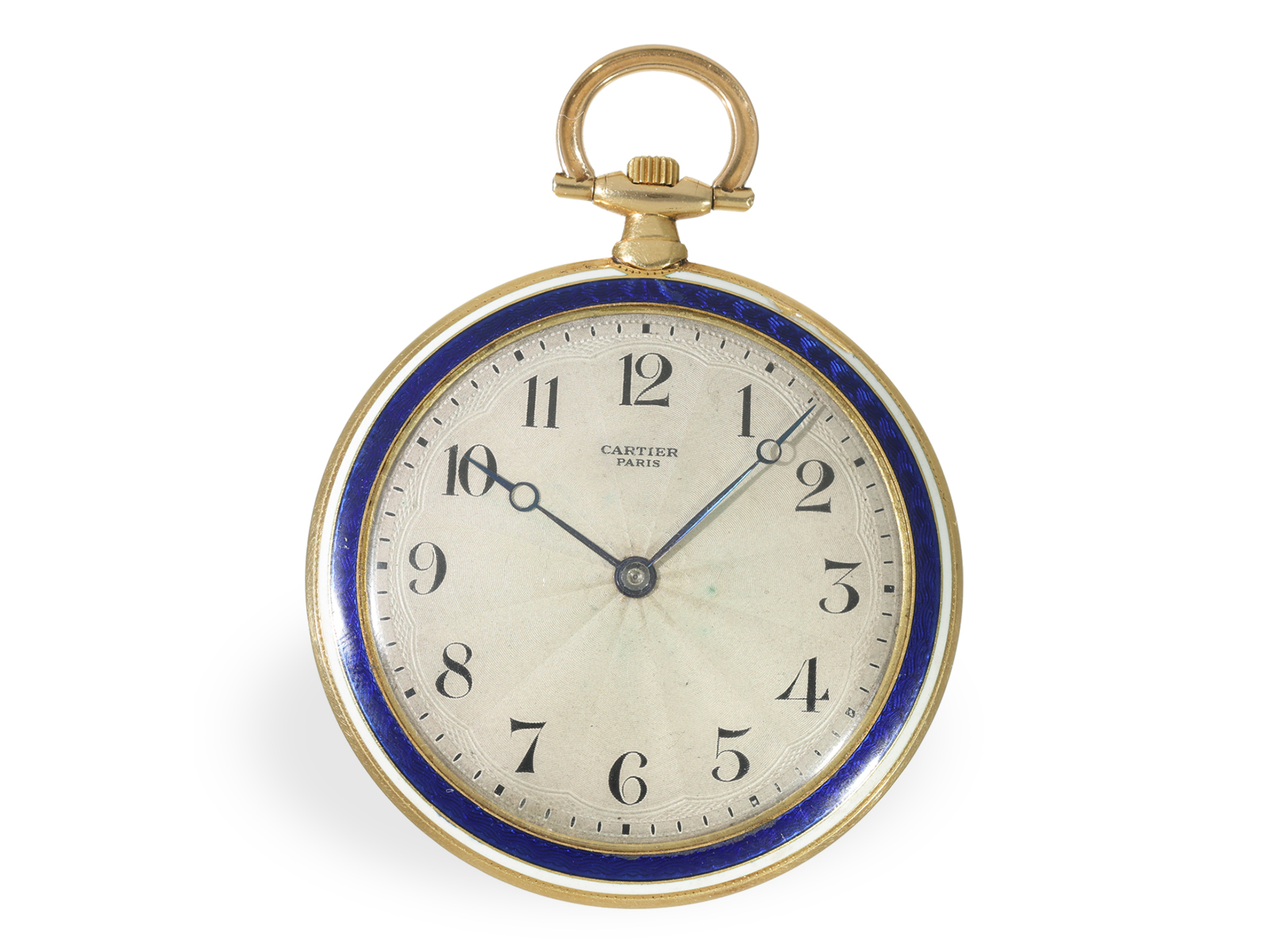 Pocket watch: extremely rare Cartier "Couteau Ultra Thin" gold/enamel dress watch, aristocratic prop - Image 2 of 6