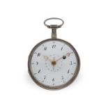 Pocket watch: very rare calendar watch by Hahn Hofmechanicus Stuttgart, ca. 1800