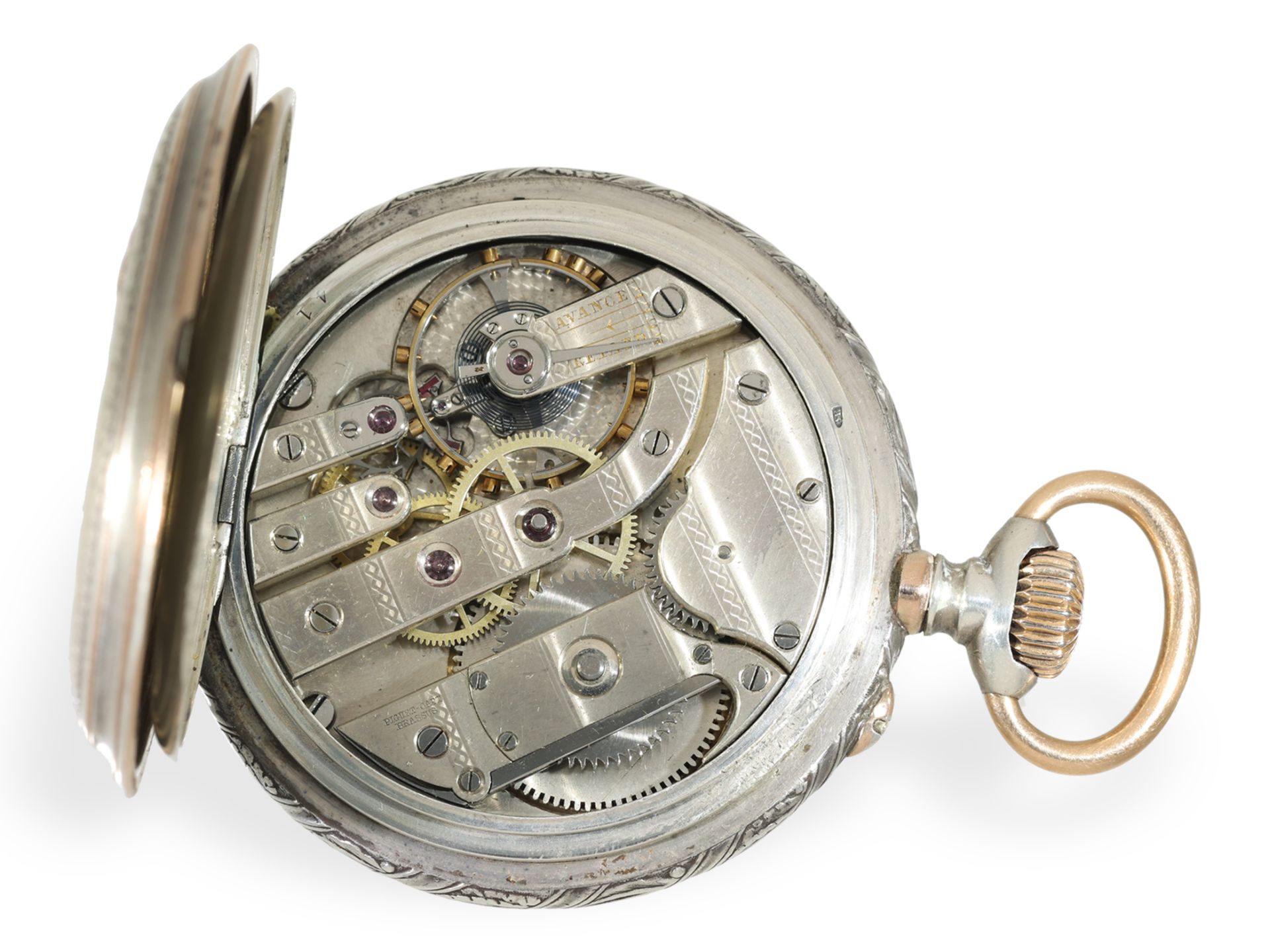 Taschenuhr: sehr seltene Schützenuhr von fantastischer Qualität, Piguet-Capt Lausanne 1894 - Bild 4 aus 5