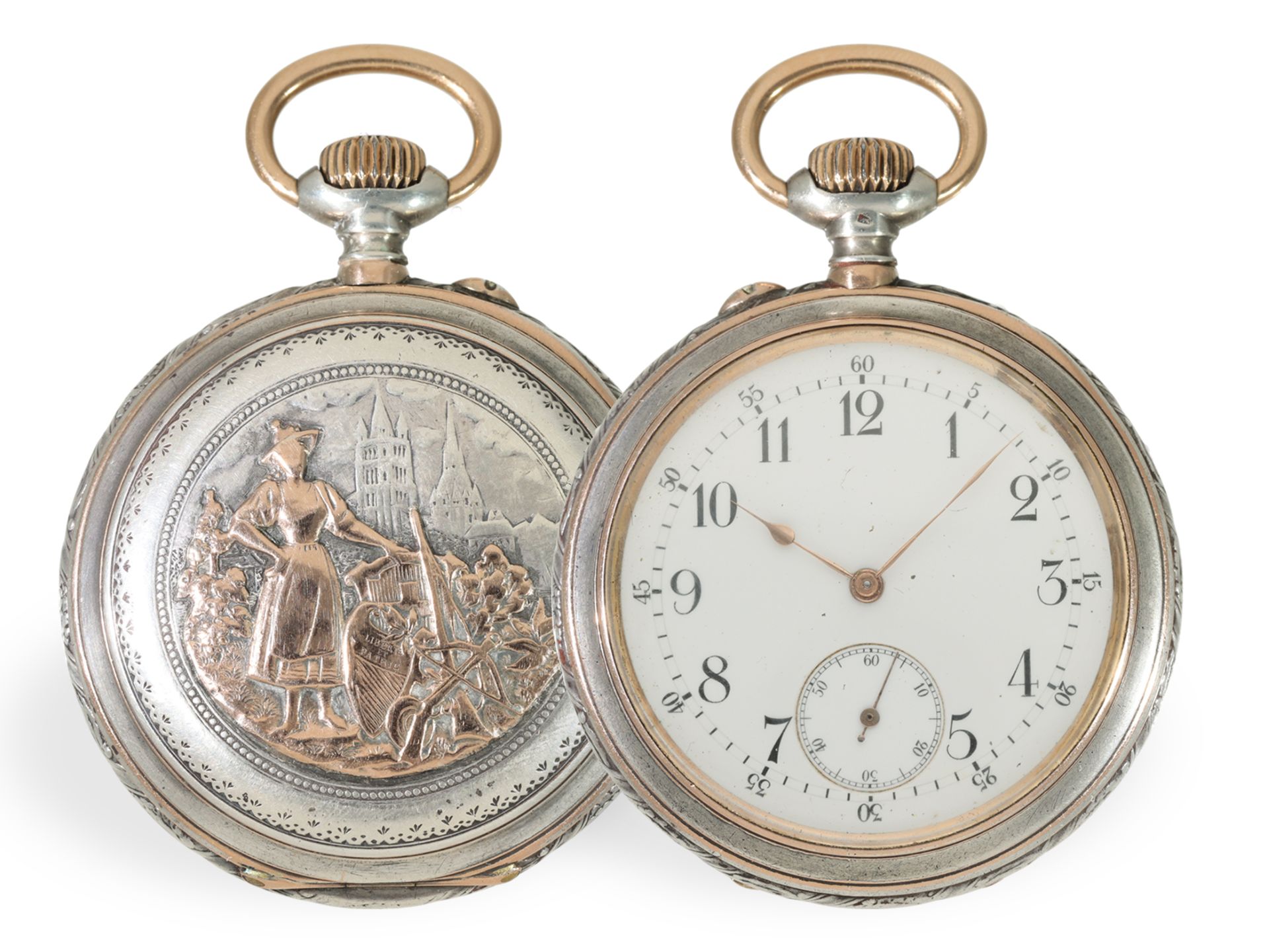 Taschenuhr: sehr seltene Schützenuhr von fantastischer Qualität, Piguet-Capt Lausanne 1894